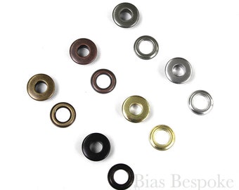 Set of 144 HOLLIS 14mm Flat-Top Grommets, 6 Metal Finishes Available