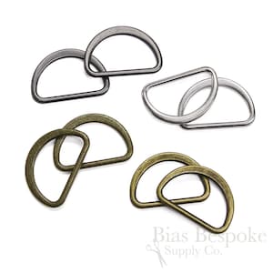 Set of 24 SHI Metal D-Rings, 30mm, 7 Colors Available