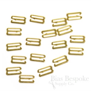 Set van 50 goudkleurige metalen haken voor het maken van lingerie