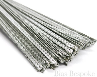 100 Pieces of 1/4" Spiral Steel Corset Boning, 10" to 18" Long
