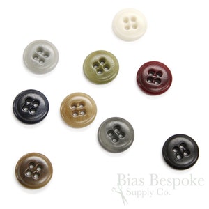 Sets of Premium Corozo Suspender Buttons for Bespoke Garments, Made in Italy