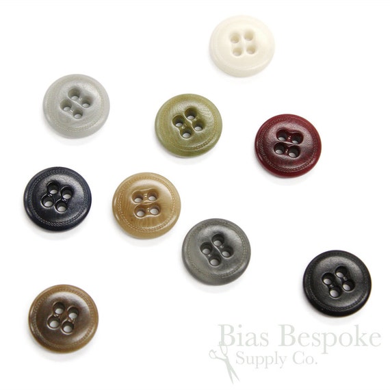 Premium Corozo Suspender Buttons for Bespoke Garments, Made in Italy