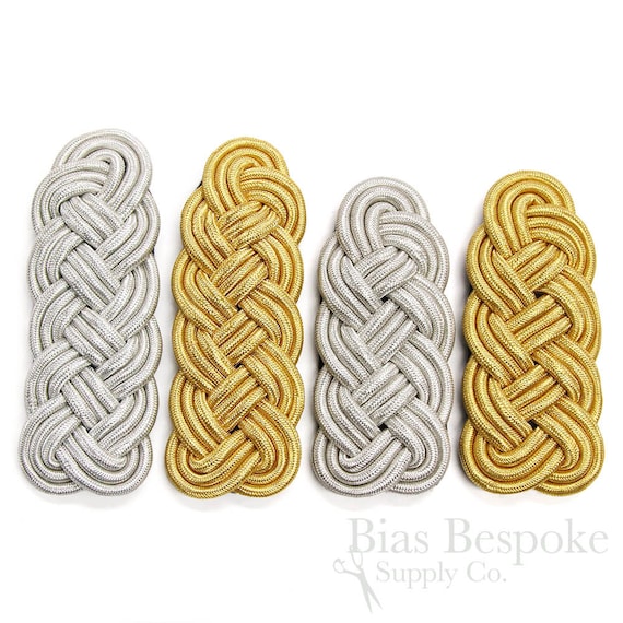 Pair of Braided Gold Cord Epaulettes 6 1//4 Long