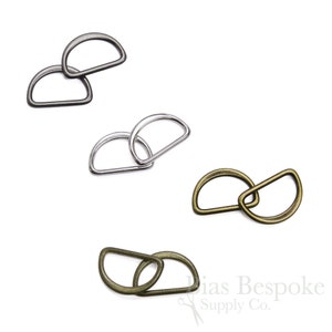 Set of 24 SHI Metal D-Rings, 20mm, 7 Colors Available