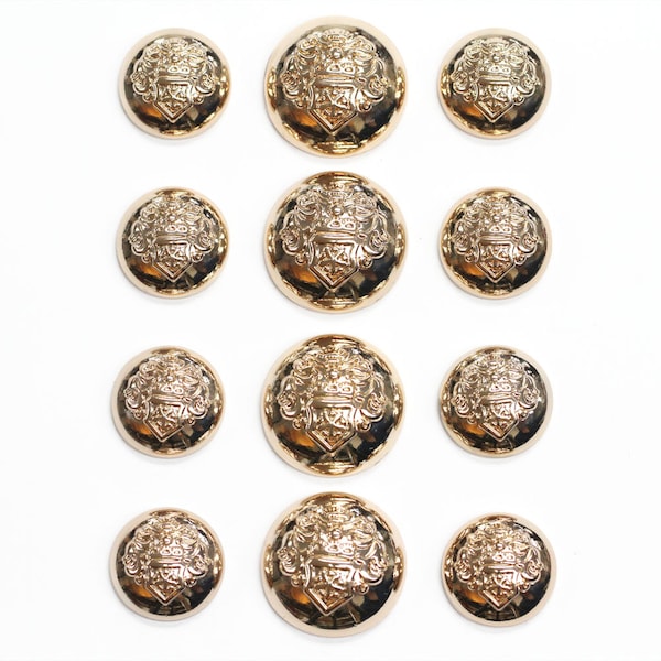 Gold Crest Buttons - Etsy