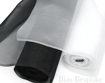 WANG Sheer & Rigid Nylon Mesh, Hard Weave, 56&quot; Wide, Sold by the Yard