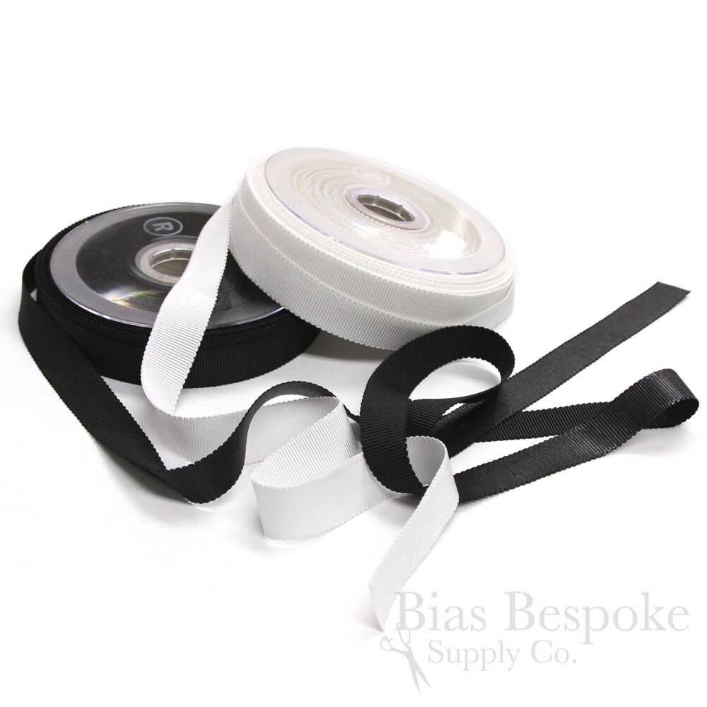 Wired Black White Stripe Ribbon, Black White Ribbon for Bows, 7/8 X 25 YARD  ROLL 
