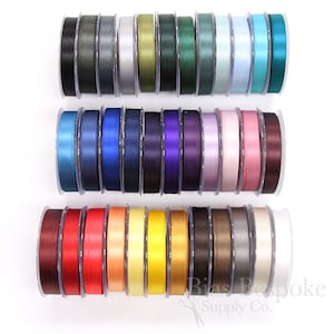 LUCIA 15mm Italian Double Faced Satin Ribbon, Sold by the Yard