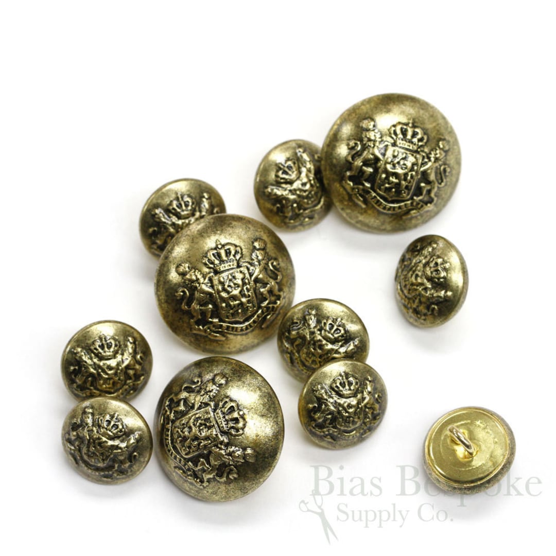 Antique Silver French Lion Buttons, Made in Paris