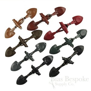 7" Genuine Leather Toggle Closures, Made in Italy