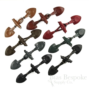 7&quot; Genuine Leather Toggle Closures, Made in Italy