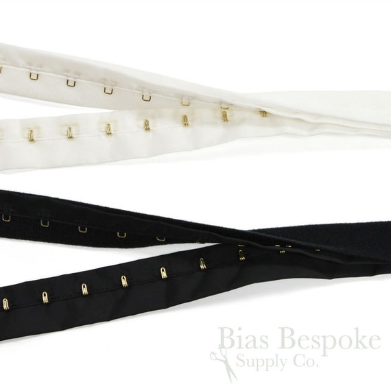 Elegant, Subtle Hook & Eye Tape With Gold Hooks, Sold by the Yard, Made in  Italy 