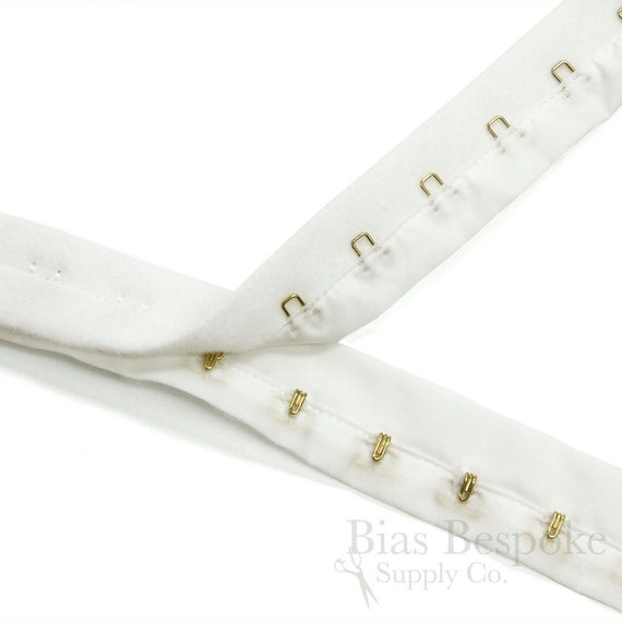 Elegant, Subtle Hook & Eye Tape With Gold Hooks, Sold by the Yard, Made in  Italy 