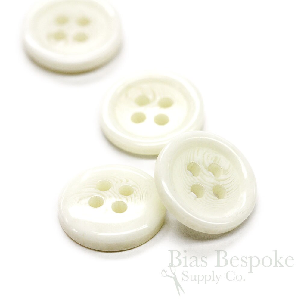 Set of 12 Horn-effect Cream Colored Buttons, 24 Line - Etsy