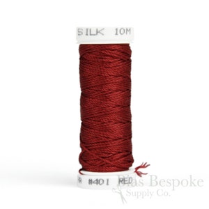 TREBIZOND Twisted Silk Thread: Group 4, Red to Pink Colors 401 Red