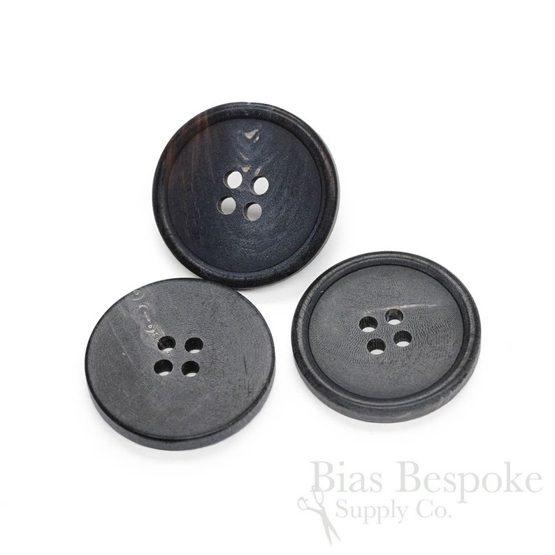 Sets of Dignified Matte Finish Gray-Blue Buffalo Horn Jacket Buttons, Made in Germany image 6