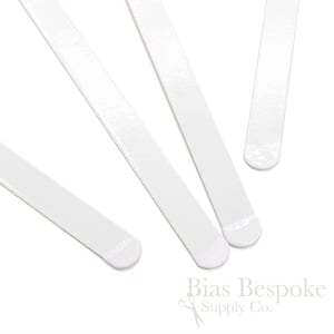 100 Pieces of 1/2&quot; White Spring Steel Corset Boning, 7&quot; to 10.5&quot; Long