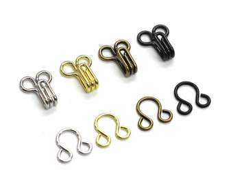 144 Sets of Small (3/8" Long) Hooks and Eyes, Yen Brand