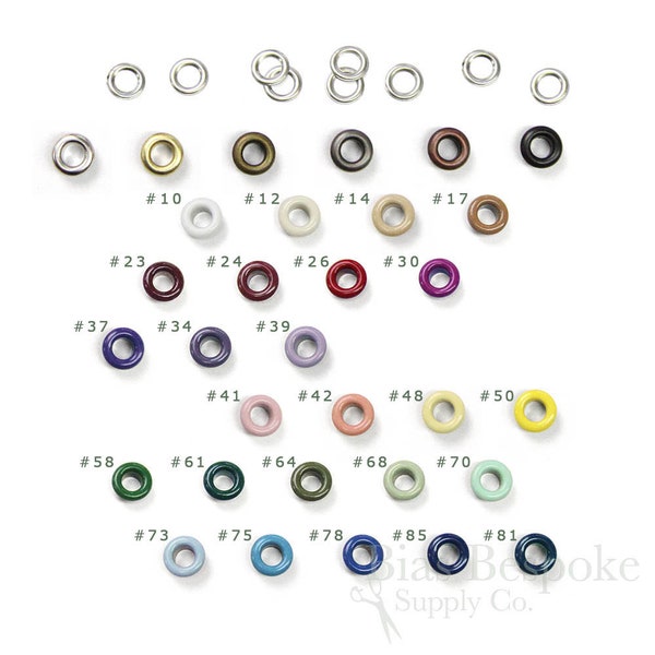 Jeu de 144 SOL Basic, taille #00 grommets (taille de trou 4.8mm) en 31 couleurs, pour pinces Bevy