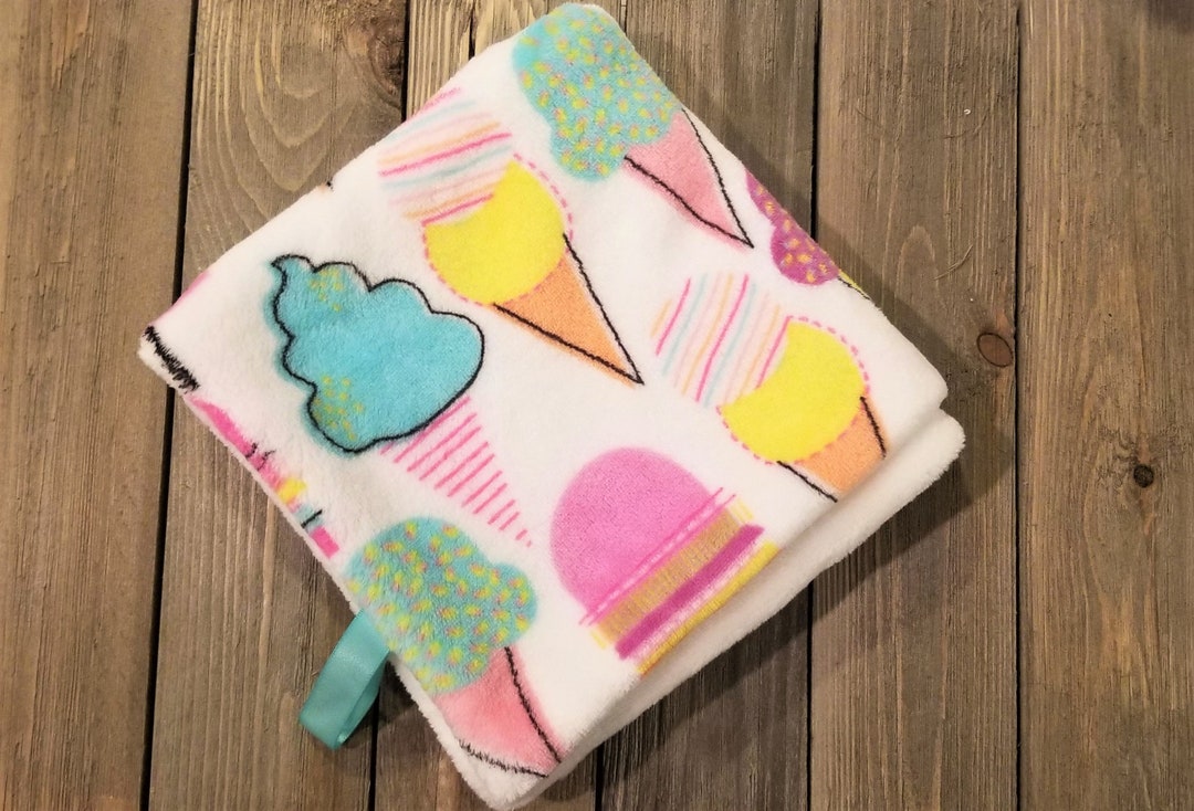 Baby Blanket Lovie Cuddle Blanket Minky Blanket Ice Cream Etsy