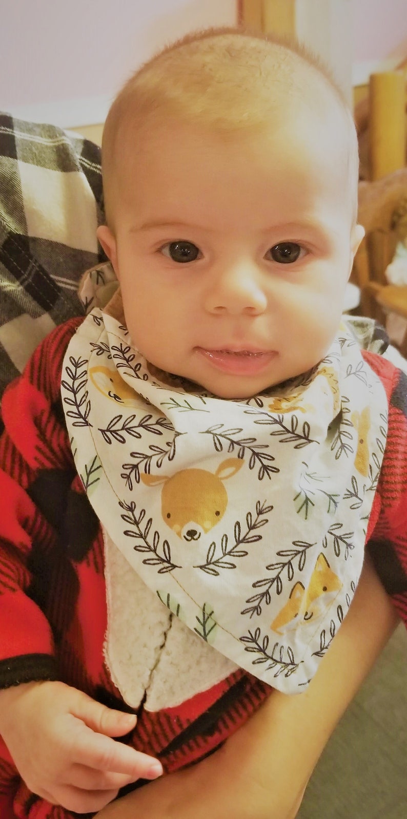 Baby Shower Drool Bib Baby Bandana Bib Teething Bib Bibdana Bunny Flowers Baby Bib