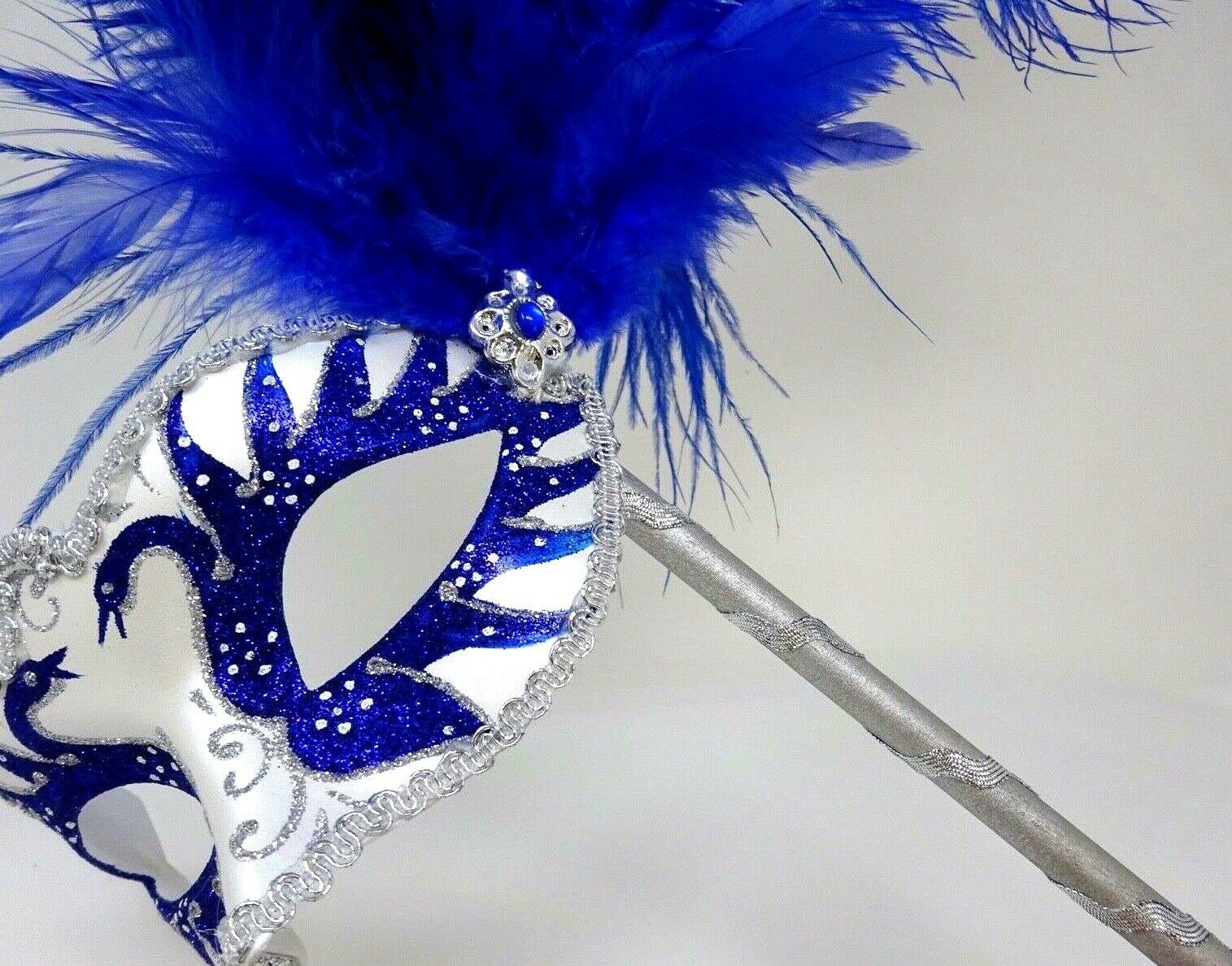 Mardi Gras Mask Feathers Women Masquerade Mask with Fishnet Veil and Feathers, Women's Mardi Gras Masquerade Mask
