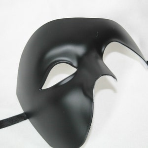 Black Half Face Phantom Masquerade Mask