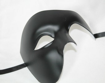 Black Half Face Phantom Masquerade Mask