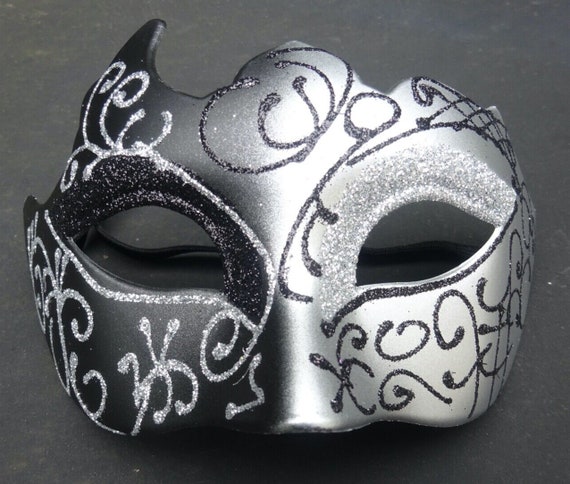 Silver and Black Gothic Style Masquerade Mask - Etsy