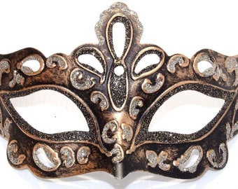 Black, Gold, Bronze and Silver Rialto Masquerade Party Prom Ball Eye Mask