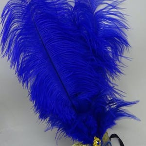 Blue and Gold Feather Masquerade Mask - Etsy UK