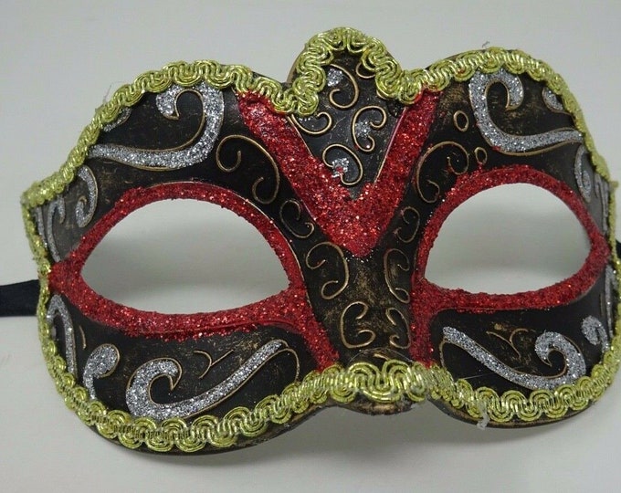 Red, Black, Bronze, Gold and Silver Masquerade Carnival Party Ball Eye Mask