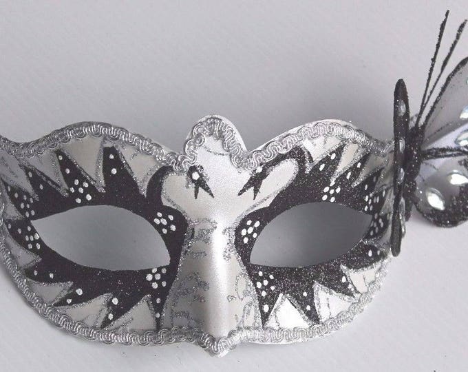 Black Swan Lake Masquerade Mask with Butterfly