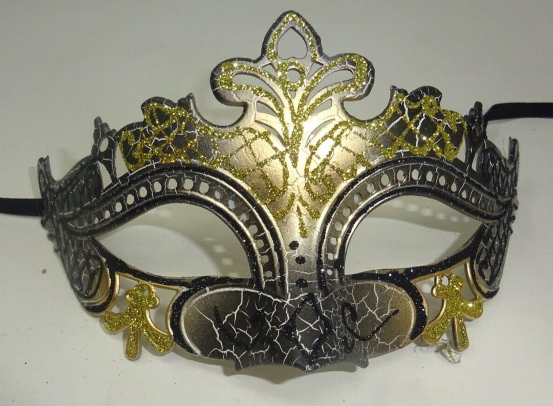 Ladies Black and Gold Rialto Masquerade Ball Party Carnival Party Eye ...