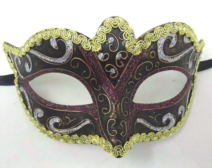 Pink, Black, Bronze, Gold and Silver Masquerade Carnival Party Ball Eye Mask