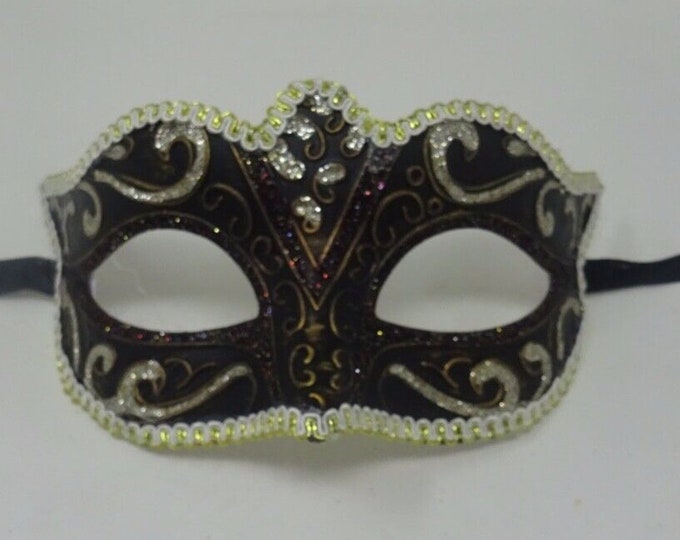 Black Bronze Gold and Silver Venetian Masquerade Party Carnival Ball Prom Eye Mask