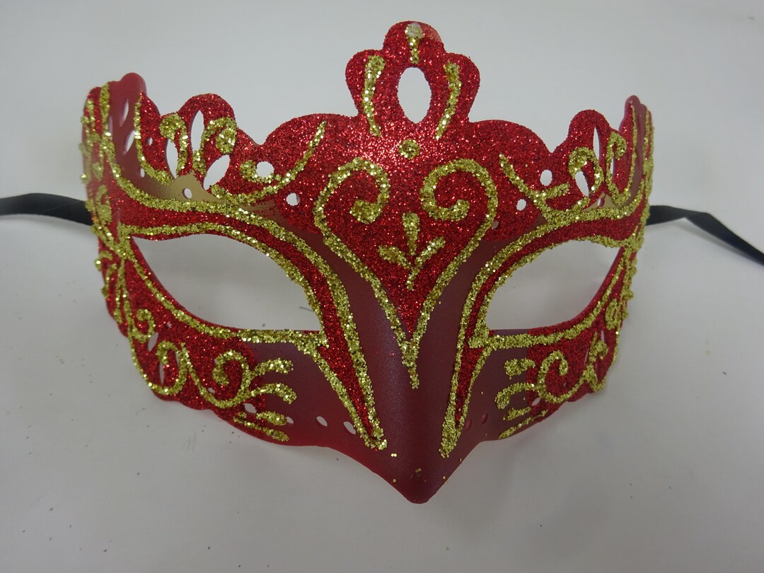 Red and Gold Rialto Venetian Masquerade Party Carnival Eye Ball Mask - Etsy
