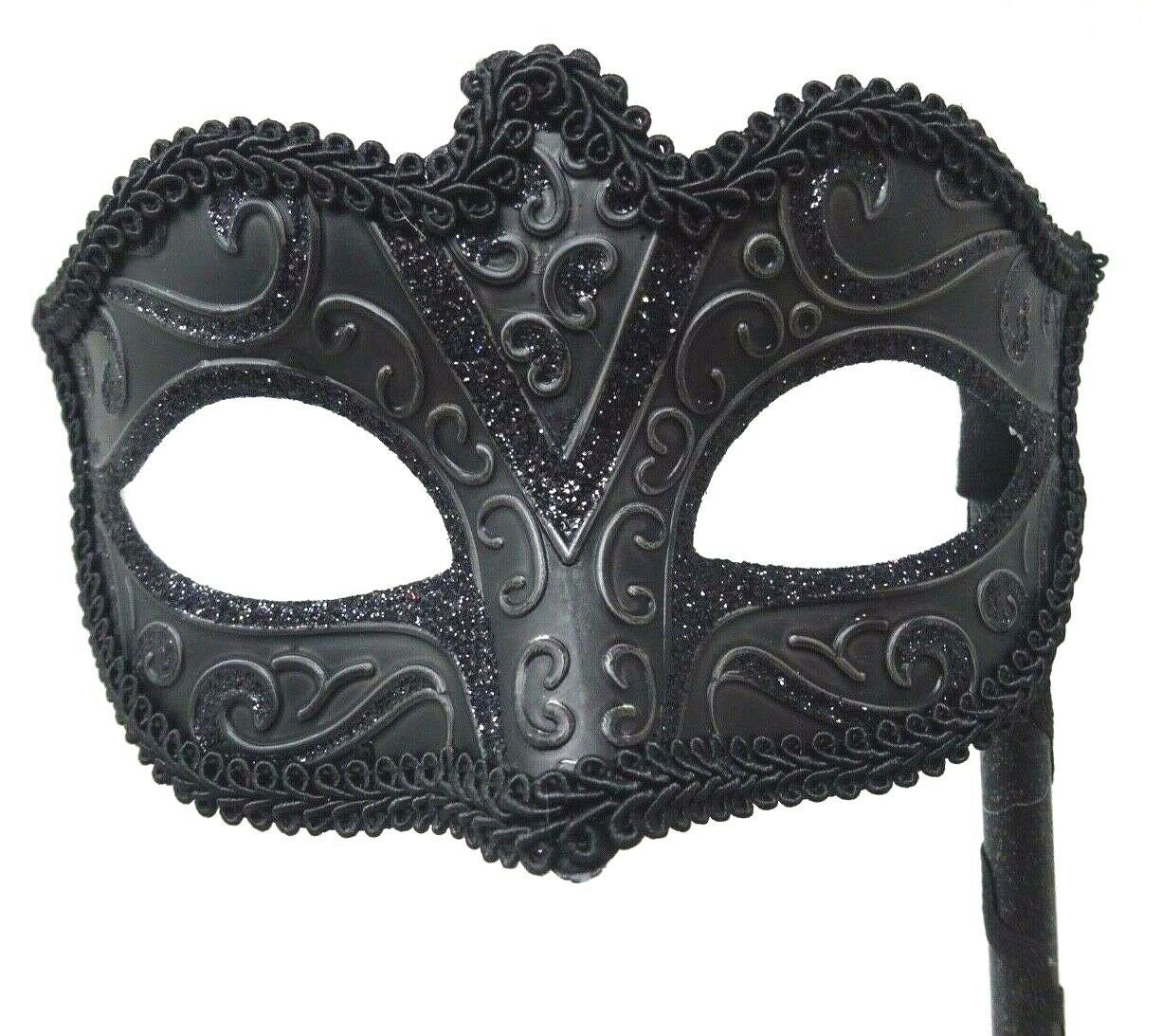 Plain Black Masquerade Masks