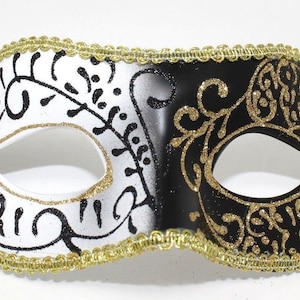 Black and Gold Masquerade Mask for Masked Ball