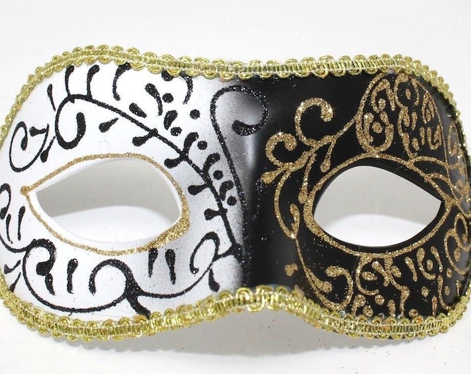 Black and Gold Masquerade Mask for Masked Ball