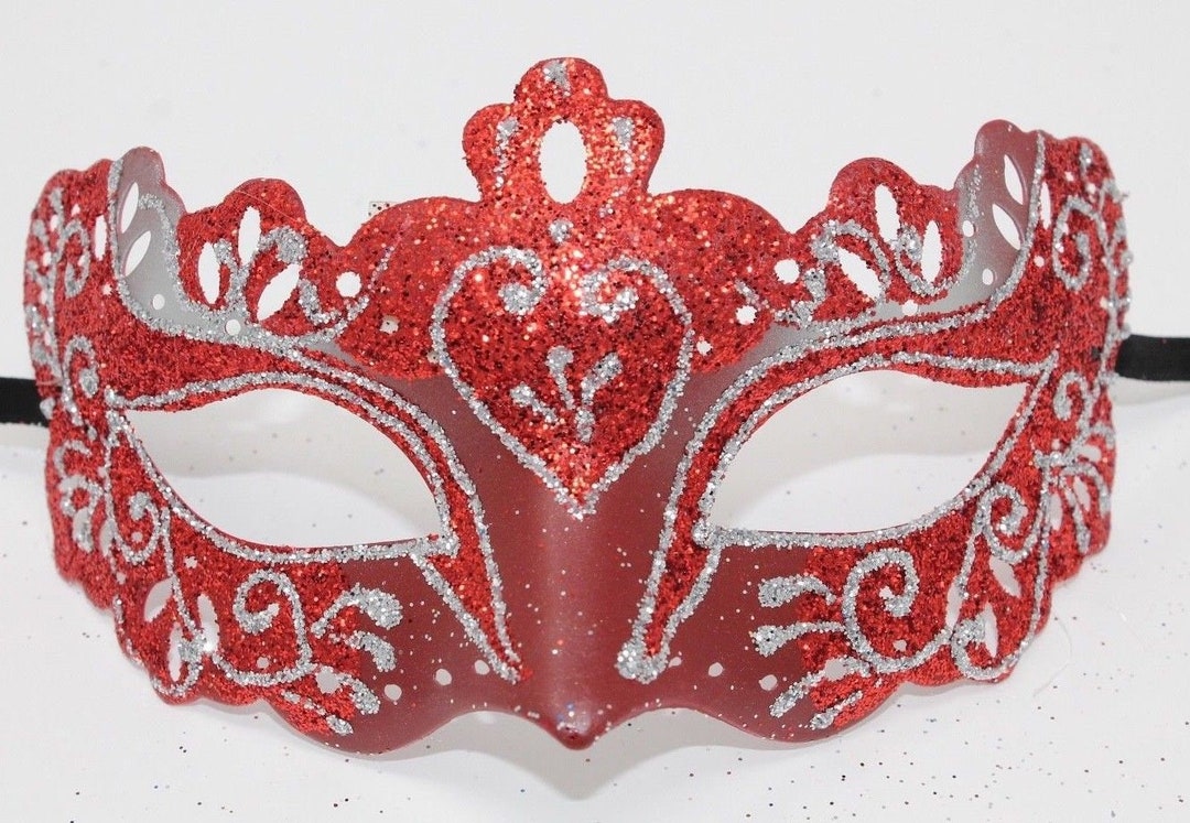 Masquerade ドロリス SR 2枚 Red and Silver Rialto Masquerade Mask - Etsy