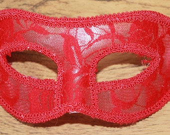 Red Lace Masquerade Mask for Masked Ball