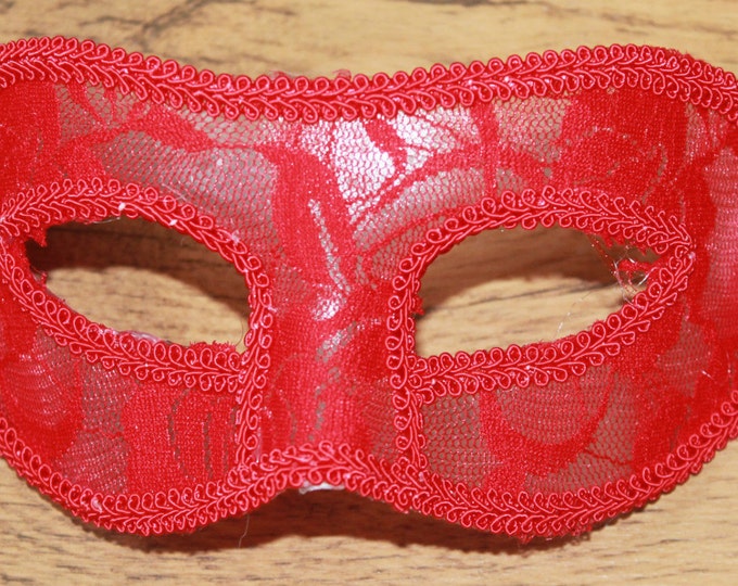 Red Lace Masquerade Mask for Masked Ball