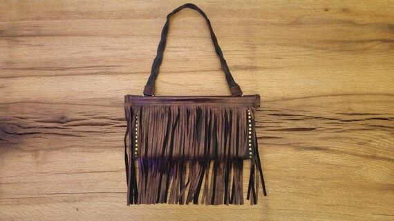 black boho purse