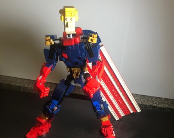 Homelander, Poseable Lego Sculpture/Action Figure