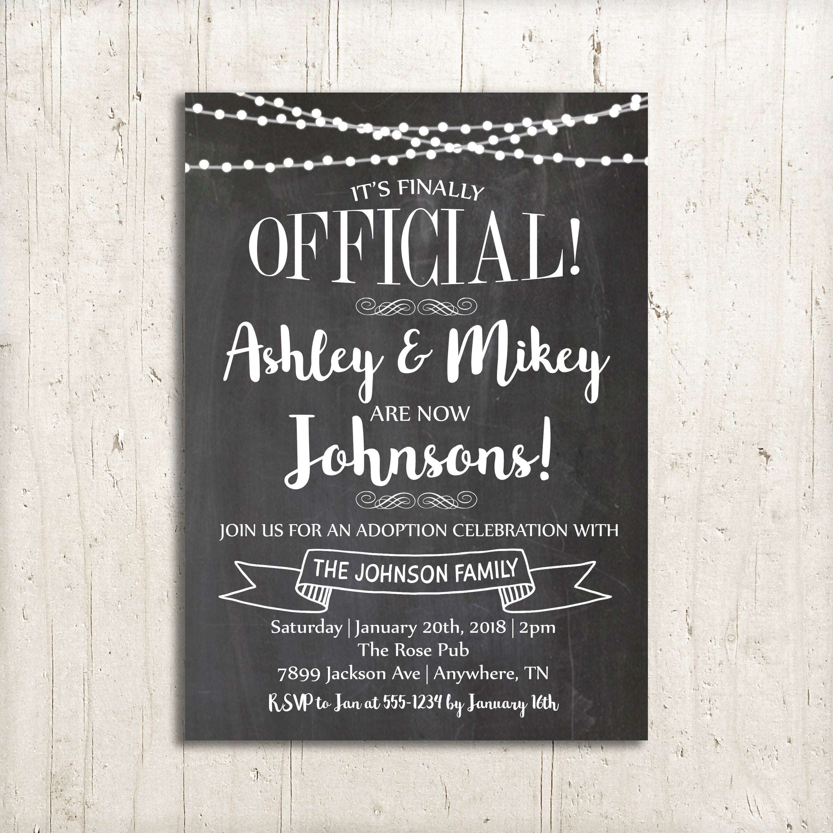 Adoption Shower Invitation Adoption Celebration It's | Etsy