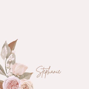 Pale Pink Floral Place Cards