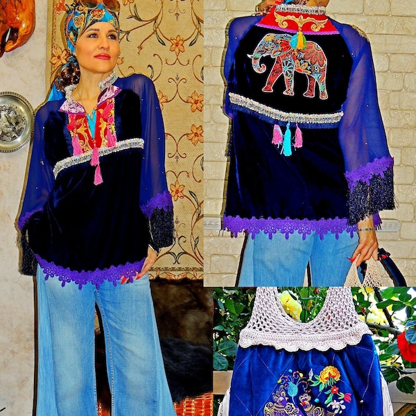 Paillettenoberteil, alternative Hippie-Kleidung, indische Outfits, Festival-Westernhemd, indische Chiffonbluse, adrettes Kawaii-Hoodie