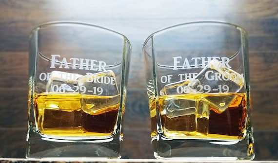 father of the bride whiskey glass