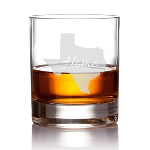 Personalized Whiskey Glass w/ State of Your Choice, Custom State Glass, Engraved Gift, Engraved Home State, (All 50 States Available)